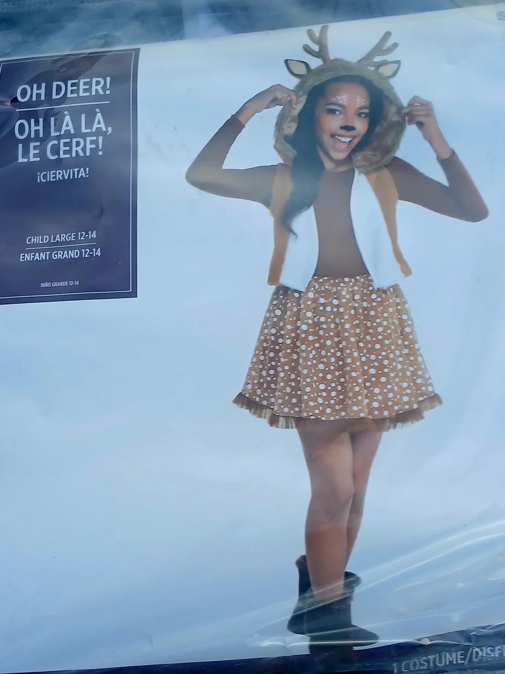 Justice Brown Polka Dot Circle Skirt